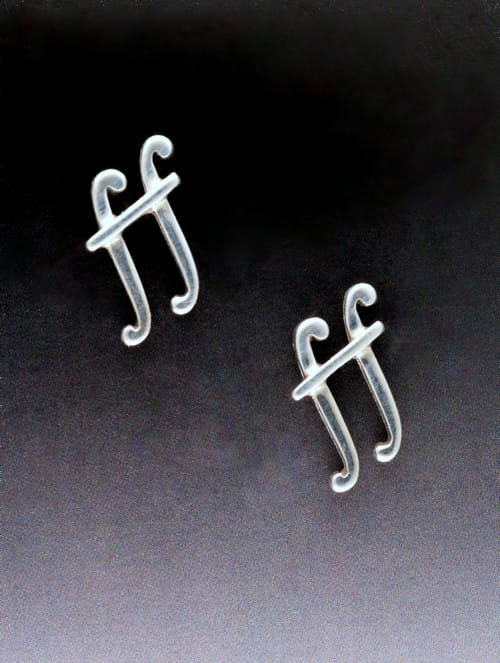 MB-E53 Earrings Fortissimo Sterling Silver $88 at Hunter Wolff Gallery